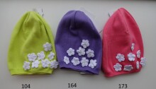 Lenne'14 Blossom Art.14287-104  Knitted cap Вязанная хлопковая шапка для младенцев на завязочках [52-56cm]
