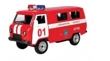Autotime collection 30067W Детская коллекционная металлическая  машинка UAZ 39625,масштаб 1:43 пожарная охрана