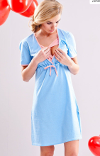 Dobranocka 4044 Motinystės / maitinimo naktiniai marškiniai „Sky Blue“