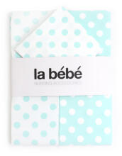 La Bebe™ Set 100x140/40x60 Art.63090 Mint Dots Комплект детского постельного белья из 2х частей 100x140cm