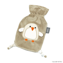 Fashy Baby Art. 6513 Penguin Pudele ar kārstu ūdeni 0,8 l, flīsa odere un aplikācija
