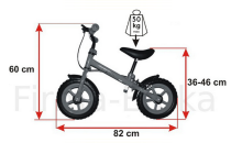 BabyMix Red 888G Brake Balance Bike Детский велосипед - бегунок с металлической рамой 12'' и тормозом