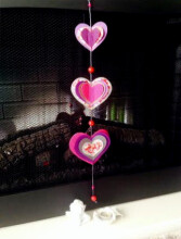 Cake Design Paper Craft Hearts hang outs Perched