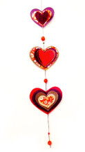 Cake Design Paper Craft Hearts Декоративная подвеска - сердечки 3 шт.