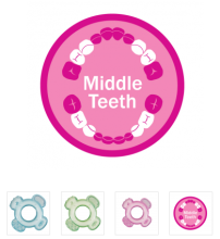 Munchkin 11480 Midlle Teeth Teether Stage 2 - kožamā rotaļlieta vidējiem zobiem blue