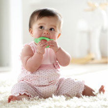 Munchkin 11480 Midlle Teeth Teether Stage 2 - kožamā rotaļlieta vidējiem zobiem green