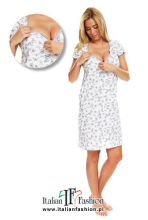 Italijos mada Laila Motinystės / maitinimo naktiniai marškiniai trumpomis rankovėmis