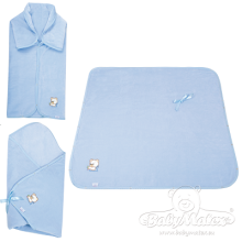 Baby Matex Niki Bears Blue multifunkcionālais palags, konverts - guļammaiss 90x90