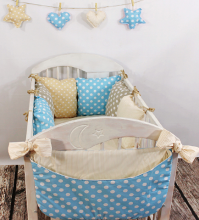 La bebe™ 8 Set Art.67247 Dots Gultas veļas komplekts no 8 daļām