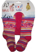 Yo! Baby Art.RA-05 Pėdkelnės Merginos Kūdikių pėdkelnės su ABS ant kabučių
