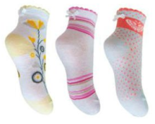 Yo!Baby SKC KOK Xлопковые Носочки с декоративным краем и бантиком (размер S, M, L, XL)