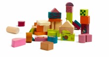 Oops Art.16001.00 Happy Building Blocks Деревянные кубики в ведре (50 шт.)
