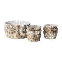 Ikea 002.576.70 Vinterkul Baking cup, paper, gold-colour, assorted sizes