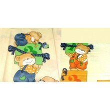 UR Kids Bedding Art.69382 Teddy Green Детский хлопковый пододеяльник 140x100 см