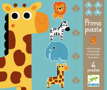 DJECO Art.DJ07135 Primo puzzle In the Jungle Развивающий пазл В джунглях