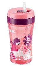 Nuk Flexi Fun Cup Pink Art.SC21  Mācību krūzīte ar salmiņu,300ml