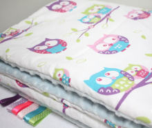 La bebe™ Minky+Cotton Art.70869 Double-sided microfiber blanket Bubble