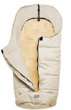 Fillikid Art.5665-64 Glasgow gray Footmuff Пуховый спальный мешок на натуральной овчинке для коляски 100 x 45 cm