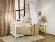 NINO-ESPANA Morada Beige Bērnu gultiņas aizsargapmale 180cm