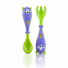 Nuby Monster Cutlery Art.22010 Комплект приборов вилочка+ложечка