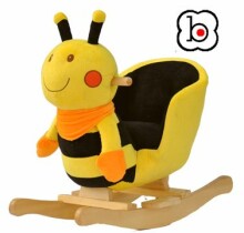 Babygo'15 Bee Rocker Plush Animal Bērnu Koka Šūpoles -  ar mūziku