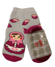 Weri Spezials 22001/2010 Owl pink Baby Socks non Slips 
