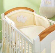 Mamo Tato Heart Col. Beige print Комплект постельного белья из 2 частей (100x135 см)