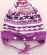 Lenne'15 - Dalia 15242-604 Knitted cap Вязанная детская хлопковая шапка для девочек на завязочках