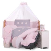 Tuttolina Stars Art.4H360 Pink Bērnu gultas veļas komplekts no 4 daļam