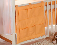 Mamo Tato Heart Col. Peach Кармашек для мелочей на кроватку (60x60 см)
