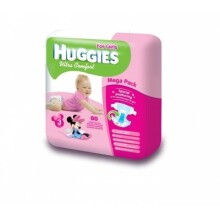 Huggies Ultra Comfort 3 Art.41543604 Подгузники для девочек (5-9кг) 80шт.