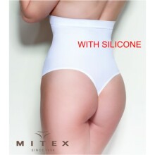 „Mitex Elite V Silicone“ korekcinės ir sutraukiančios kelnaitės / korsetas be siūlių su virvelėmis, smėlio spalvos (S-XXL)