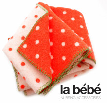 La Bebe™ Strawberry Dots Natural Lambswool Baby blanket Dots 140x100cm