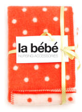La bebe™ Lambswool 100x140 Art.77008 Apple Dots Baby blanket (New Zealand),140x100cm