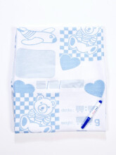 Pembe Mavi Memory Blanket Blue Piemiņas pārklājs/sedziņa + marķieris zēniem