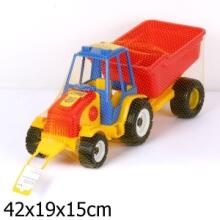 Sand Funny Toys 220 Tractor 452729 Plūdmales mašīna-traktors piekabi