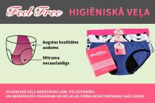 Feel Free Anigan Hipster Higiēniskā apakšveļa sievietēm ar mitrumu un traipu necaurlaidīgu aizsargslānu