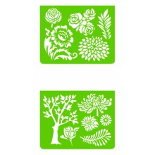 Djeco Small Stencils - Vegetation Art. DJ09743 Trafarets (2 gab.)