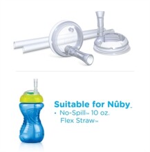 Nuby Art. 9927 No Spill Cup Поильник с силиконовой трубочкой-непроливайкой, 300 мл (12+ m)