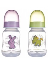 Canpol Babies Art.59 / 100 plastikinis profiliuotas butelis 125ml su čiulptuku 3m +