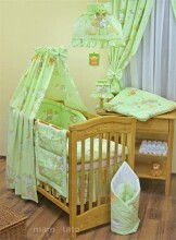 Mamo Tato Teddy Bears 2 Col.Green Kokvilnas gultas veļas komplekts no 12 daļam (70/100x135 cm)