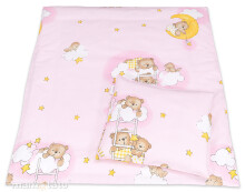Mamo Tato Teddy Bears Col. Pink Kokvilnas gultas veļas komplekts no 6 daļam (60/100x135 cm)