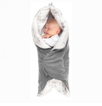 Wallaboo Baby Wrap Leaf Grey Art.WWC.0609.1211 Одеяло для пеленания