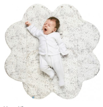 „Wallaboo Baby Wrap Heart Grey Art“. WWH.0110.5311 Šiltas ir minkštas gėlių pavidalo pavertimas