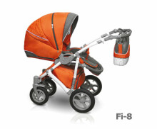 Camarelo '17 Figaro plk. „FI-8“ universalus vaikiškas vežimėlis trys viename