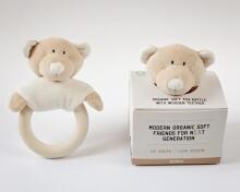 Wooly Organic Teddy Bear Art.00104 Augstākas kvalitātes - Eko kokvilnas grabulis lācis, (100% dabisks)