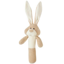 Wooly Organic Bunny Art.00203 Augstākas kvalitātes - Eko kokvilnas grabulis zaķēns, (100% dabisks)