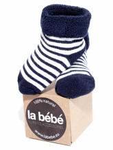 Natūralios ekologiškos medvilninės kojinės „La Bebe ™“. 81959 natūralios medvilninės kojinės kūdikiams