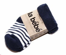 Natūralios ekologiškos medvilninės kojinės „La Bebe ™“. 81959 natūralios medvilninės kojinės kūdikiams