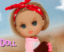 Selina Doll Love Art.65002 What's Buni Lelle ar gariem matiem lakatiņā